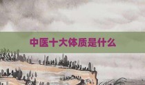 中医十大体质是什么
