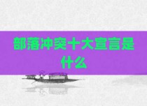 部落冲突十大宣言是什么