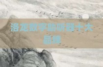 洛龙数字助听器十大品牌