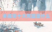 未成年十大死因是什么