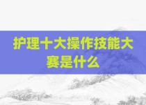 护理十大操作技能大赛是什么