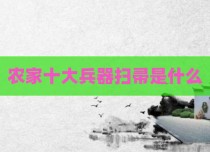 农家十大兵器扫帚是什么