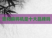 宣和麻将机是十大品牌吗