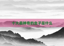 十大最神奇的虫子是什么