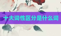 十大词性区分是什么词