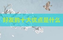 好友的十大优点是什么