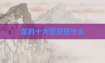 龙的十大智慧是什么