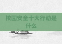 校园安全十大行动是什么