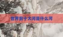 世界前十大河是什么河