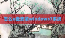 怎么u盘安装windows7系统