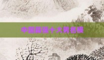 中国最强十大男名模