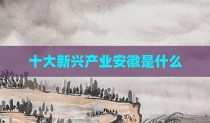十大新兴产业安徽是什么