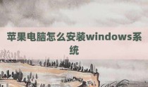 苹果电脑怎么安装windows系统