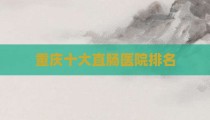 重庆十大直肠医院排名