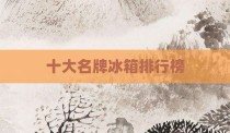 十大名牌冰箱排行榜