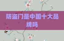 防盗门是中国十大品牌吗