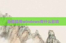 美国禁用windows有什么影响