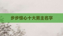 步步惊心十大男主名字