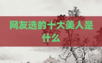 网友选的十大美人是什么