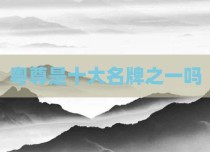 粤尊是十大名牌之一吗