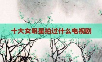 十大女明星拍过什么电视剧
