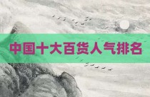 中国十大百货人气排名