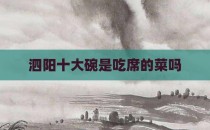 泗阳十大碗是吃席的菜吗