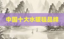 中国十大水暖毯品牌