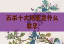五杀十大场面是什么意思