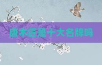 唐木匠是十大名牌吗