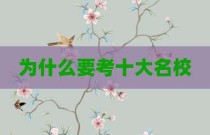 为什么要考十大名校