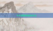 十大极限挑战叫什么