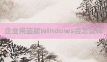 企业用盗版windows会怎么样