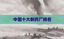 中国十大制药厂排名