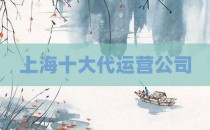 上海十大代运营公司