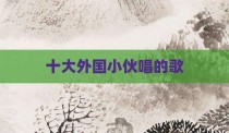 十大外国小伙唱的歌