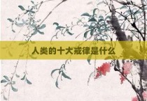 人类的十大戒律是什么