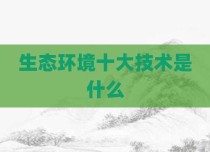 生态环境十大技术是什么