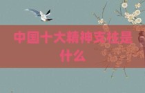 中国十大精神支柱是什么