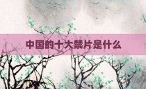 中国的十大禁片是什么