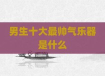 男生十大最帅气乐器是什么