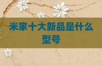 米家十大新品是什么型号