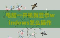 电脑一开机就显示windows怎么操作