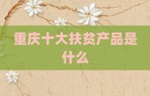 重庆十大扶贫产品是什么