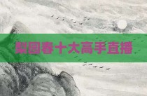 梨园春十大高手直播