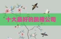 十大最好的跳槽公司
