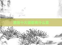 恩施十大碗都有什么菜