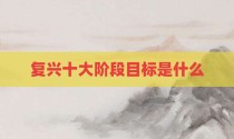 复兴十大阶段目标是什么