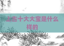 上古十大大宝是什么样的