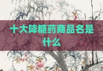 十大降糖药商品名是什么